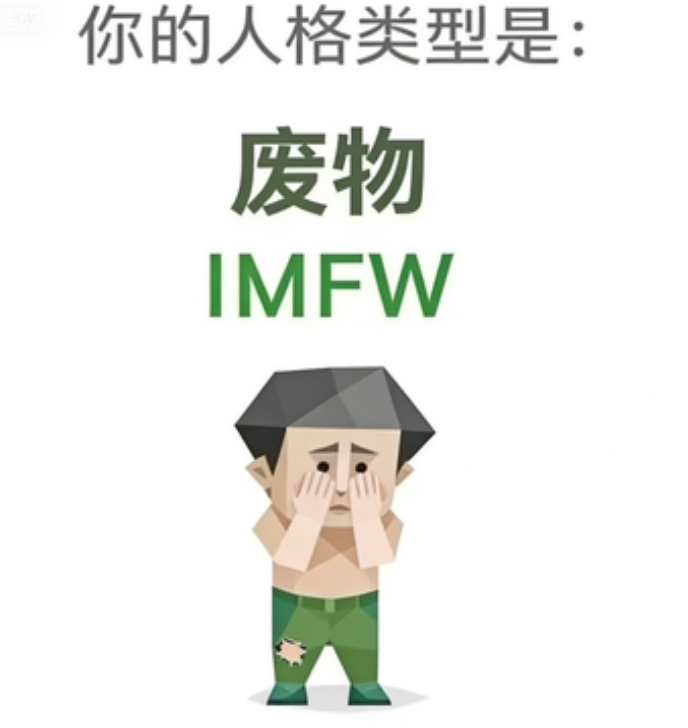 SBTI人格测试 IMFW（废物）人格图