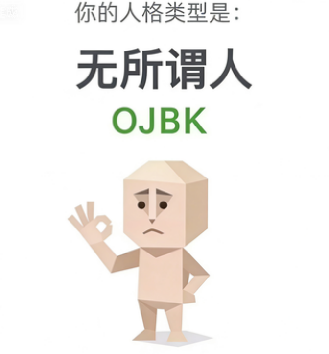 SBTI人格测试 OJBK（无所谓人）人格图